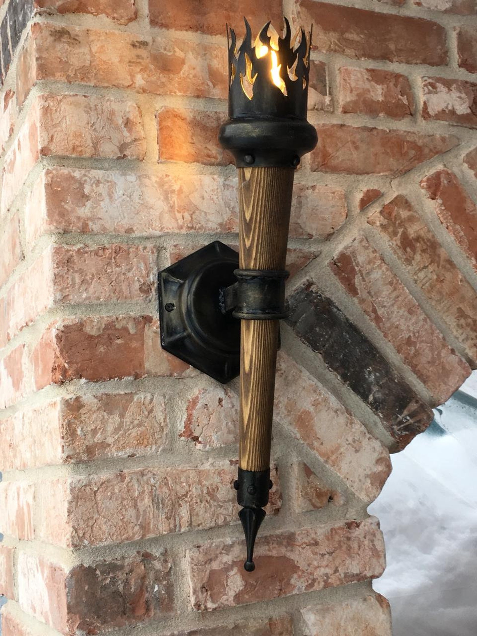 Viking lamp Hand sconce Gothic lantern Castle torch Etsy