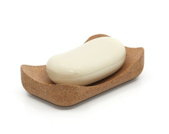 Space Ctrl Design - Scoop Soap Dish - Cork Soap Dish for the Kitchen or Bathroom