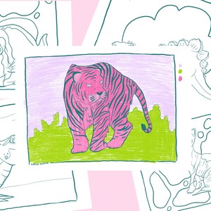 Printable animal colouring sheets - Pack of 5