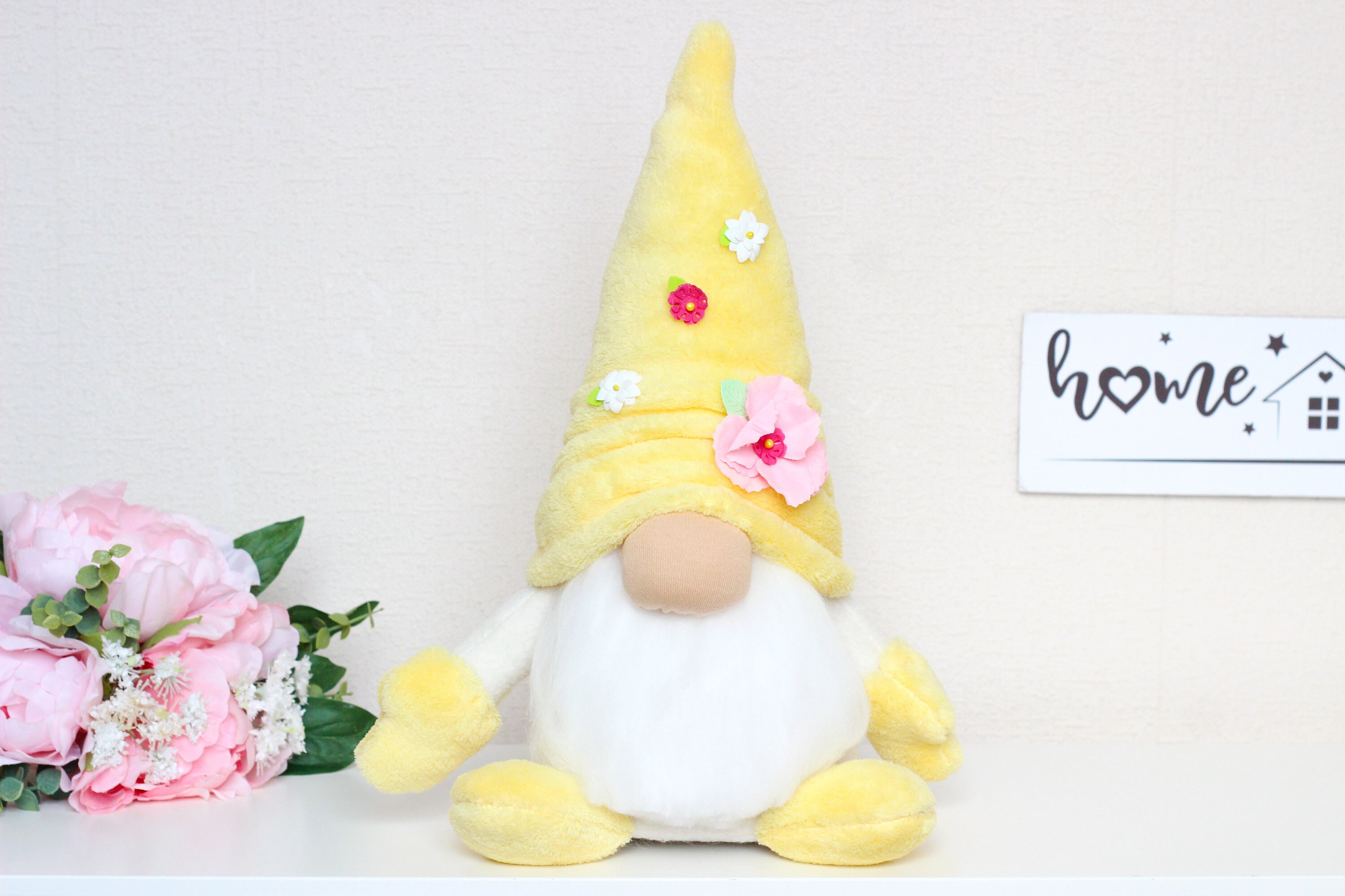Summer Plush Flower Gnome / Large soft stuffed toy / Birthday Etsy