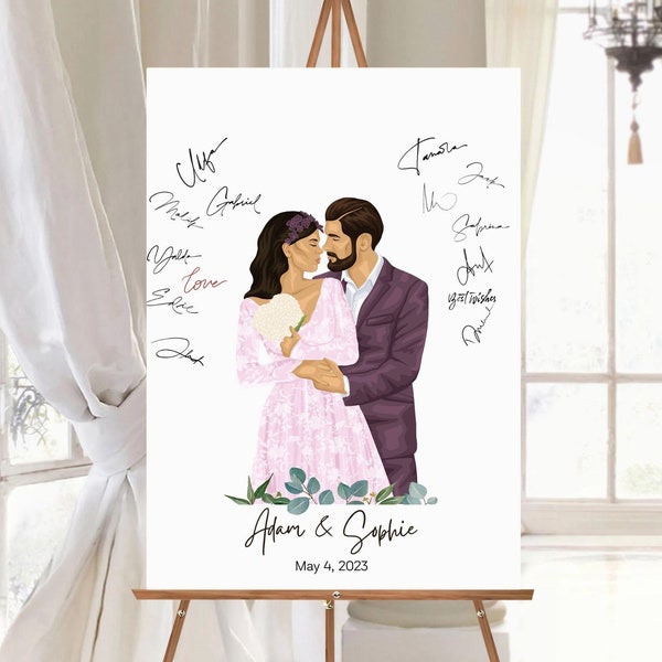 Guest Book Canvas Etsy