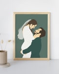 Custom Couple Portrait First Anniversary Gift Drawing From Your Photo Faceless Portrait Personalised Digital Download product logo