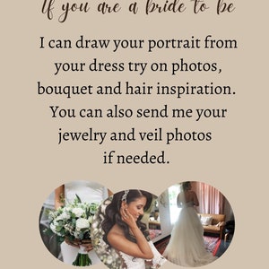 Retrato de boda generacional personalizado, regalo de madre de la novia, ilustración digital, retrato nupcial con mamá y abuela imagen 9