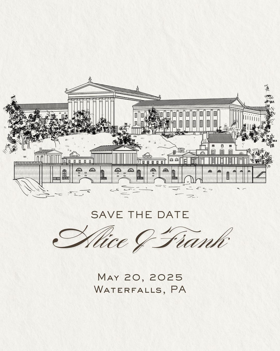 Custom Line Art Wedding Venue Illustration – Personalized Drawing for ...