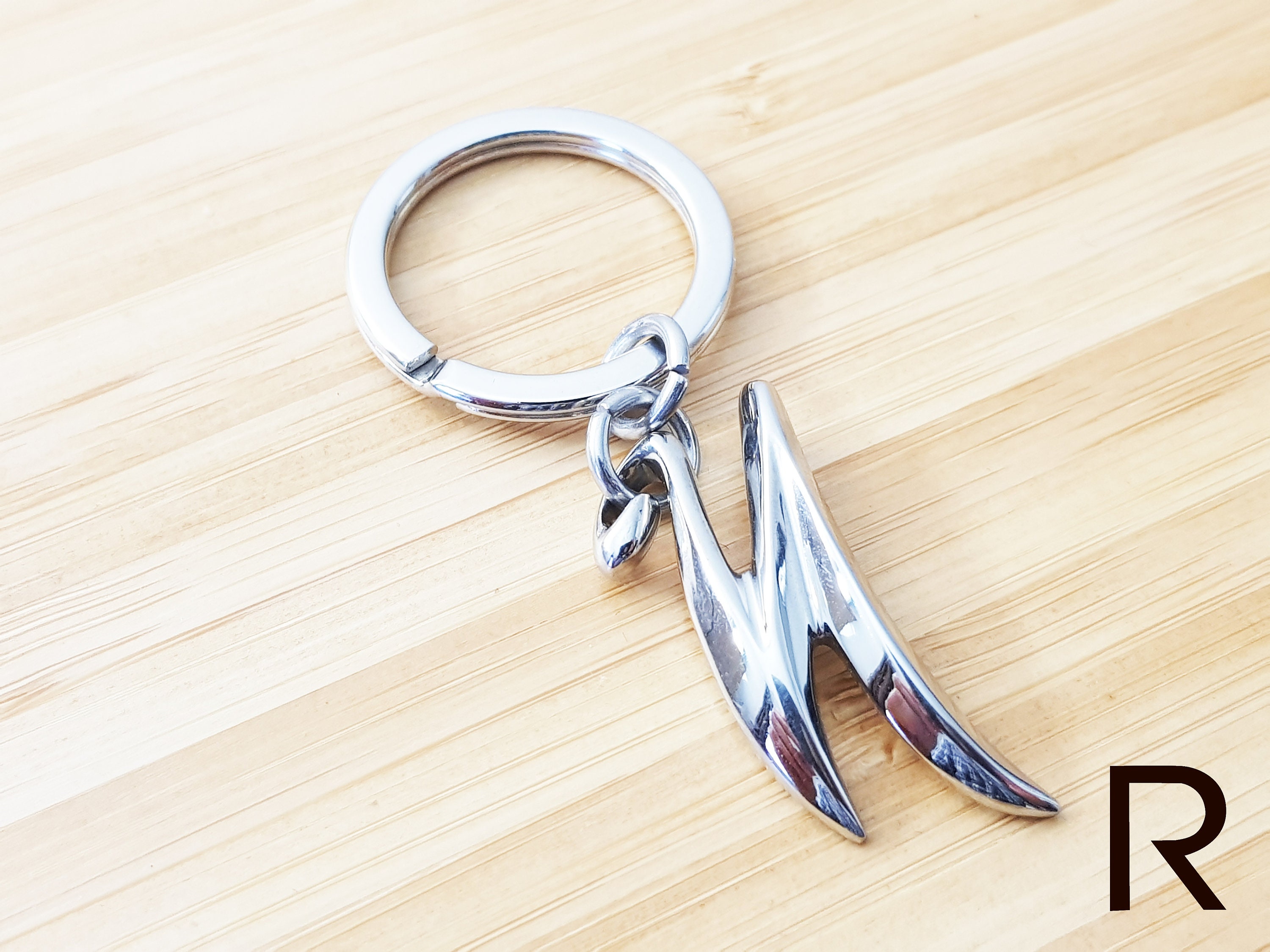 Lightning Keychain Stainless Steel Keyring 316l Stainless Etsy
