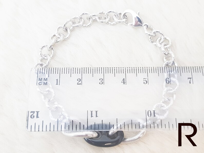 Perfect Daily Wear 100/% Nickel-free Cool Jewellery Handmade Bracelet in the UK Gifts For Men Woman. Onyx 18x11mm Silver Bracelet