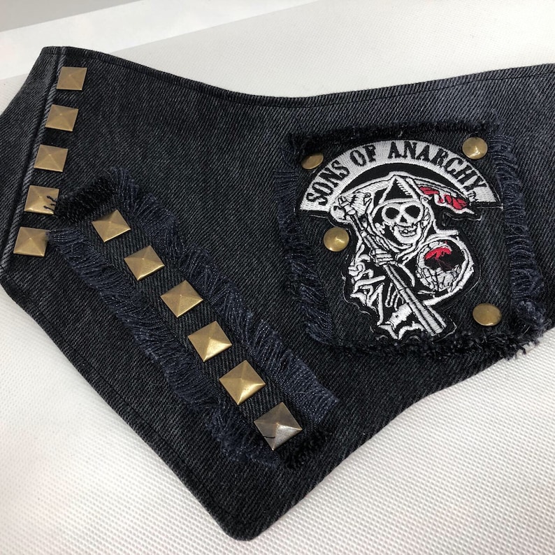 Sons of Anarchy Biker Denim Dog Bandana