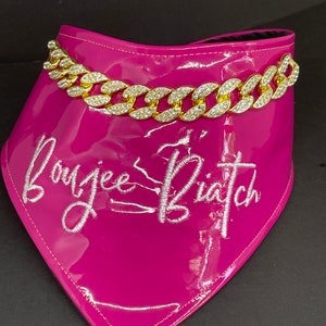 Boujee Biatch Dog Bandana Dog Neckwear, Adjustable, Custom Made Bandana, Bespoke, Luxury Bandana image 1