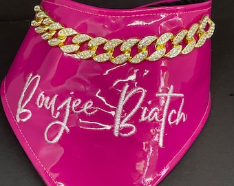 Boujee Biatch Dog Bandana Dog Neckwear, Adjustable, Custom Made Bandana, Bespoke, Luxury Bandana