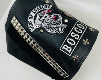 Faux Leather SoA Dog Vest