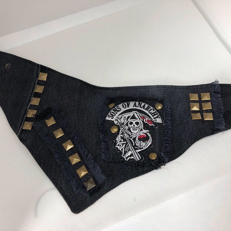 Sons of Anarchy Biker Denim Dog Bandana