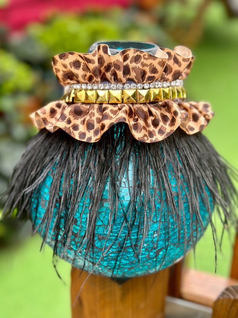 Leopard print dog collar, pet collar, gifts for pets, satin dog collar, choker adjustable collar. Roarrr image 1