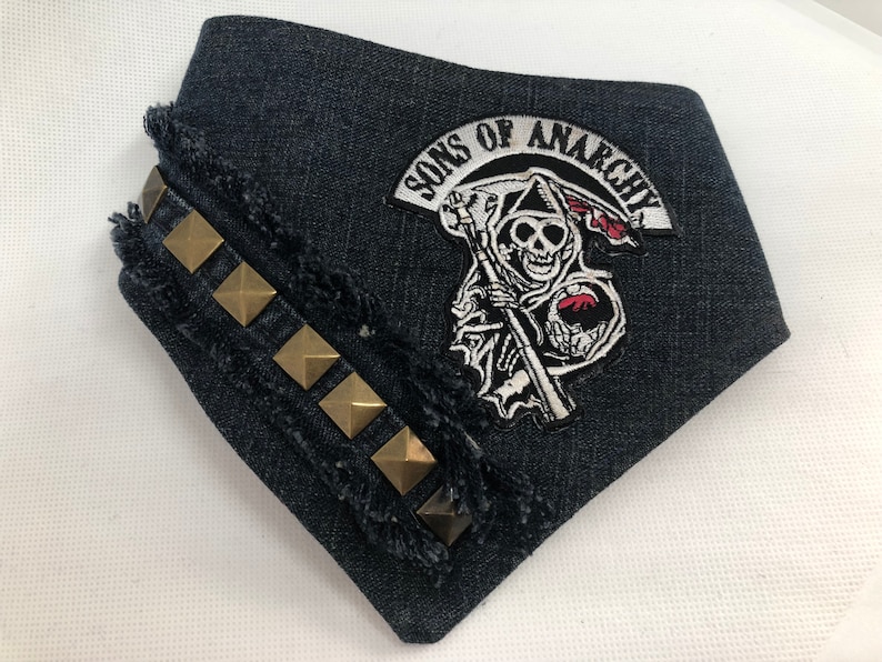 Sons of Anarchy Biker Denim Dog Bandana