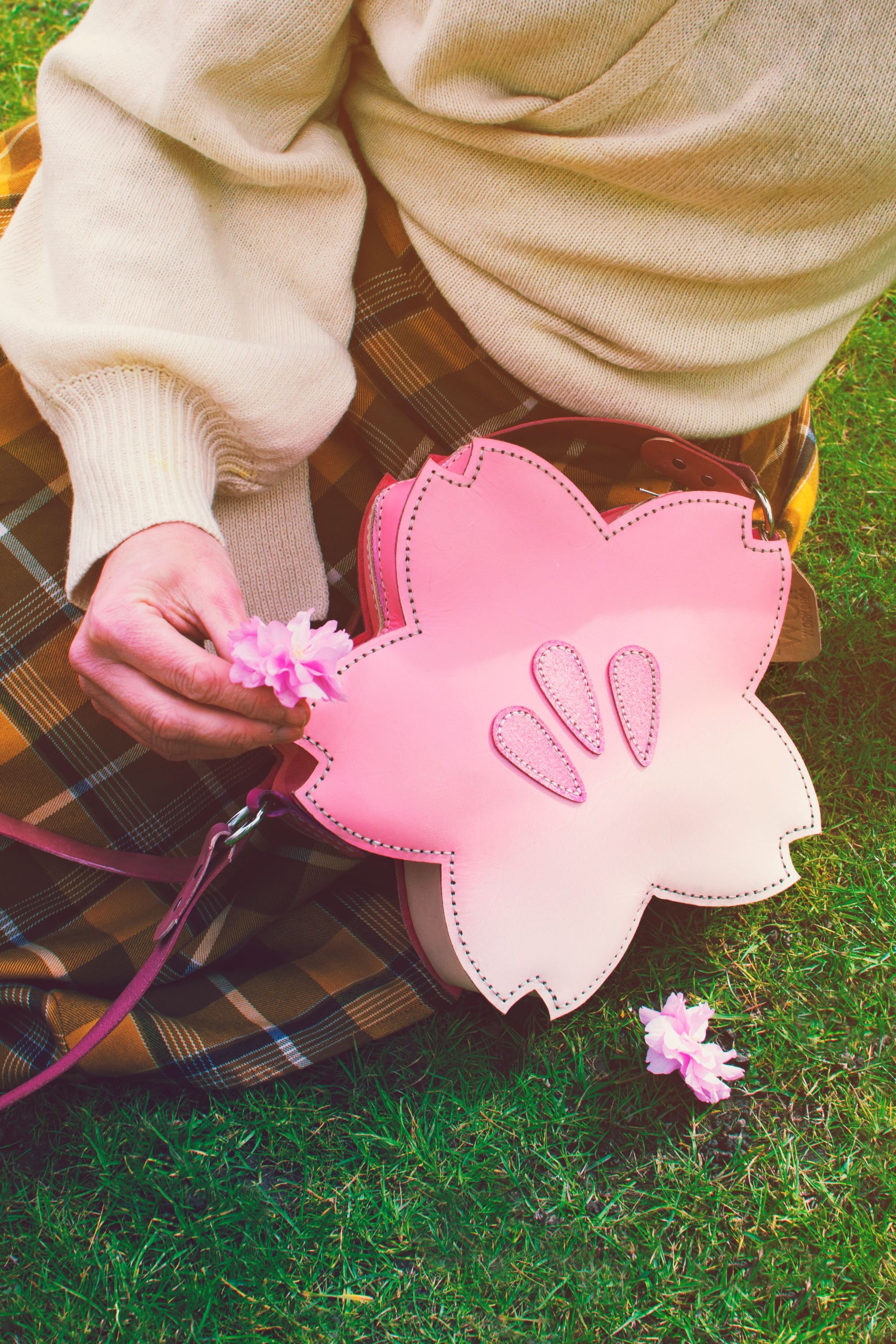 Made to Order, Animal Crossing Inspired Cherry Blossom Pochette Sakura  Crossbody Bag，Gift