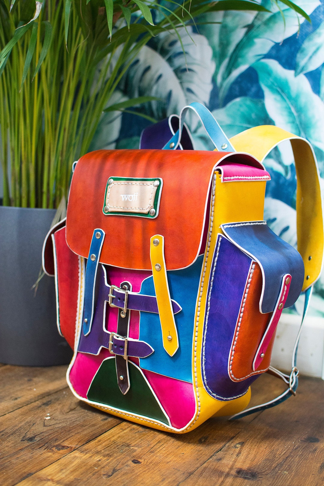 Jester Backpack Leather Rucksack Leather Bag Handmade Etsy