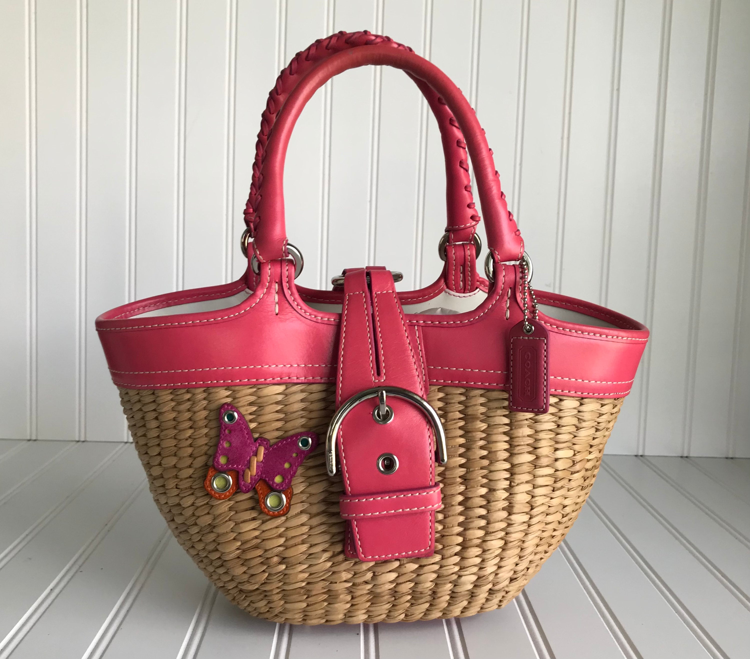 Small Butterfly Straw Basket 6270 Etsy