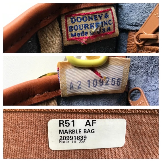 Vintage Dooney & Bourke Air Force Blue Marble Bag - image 10