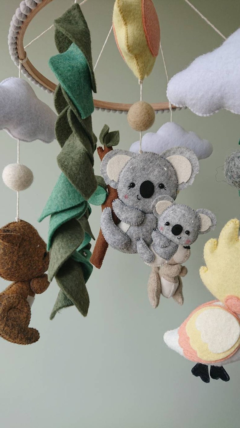 Australian animals mobile koala crib mobile Koala nursery Etsy
