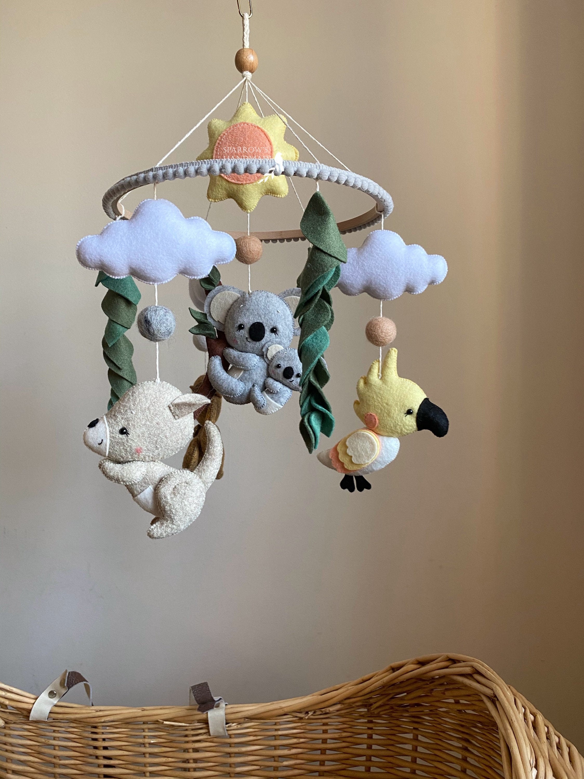 Koala Mobile Australian Animals Modern Mobile Nursery Mobile Baby Crib