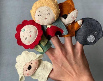 The Little Prince finger puppets - Finger play set - Small prince gift for kids - Finger Theater