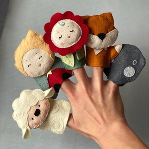 Little Prince finger puppets Puppets play set Kids party favour Baby Shower gift Finger Theater image 1