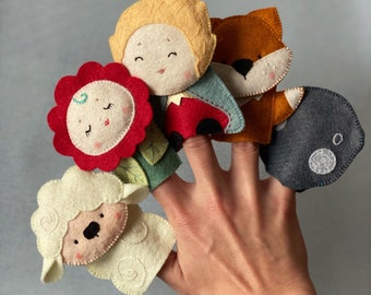 Little Prince finger puppets Felt finger toys Little prince party gift Baby Shower gift Finger Theater