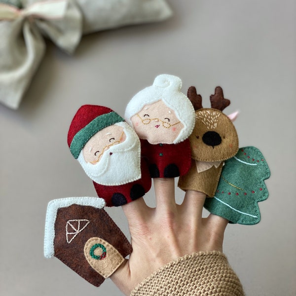 Weihnachtsgeschenk für Kinder Fingerpuppen Set Fingertheater Neujahrsgeschenk für Jungen und Mädchen