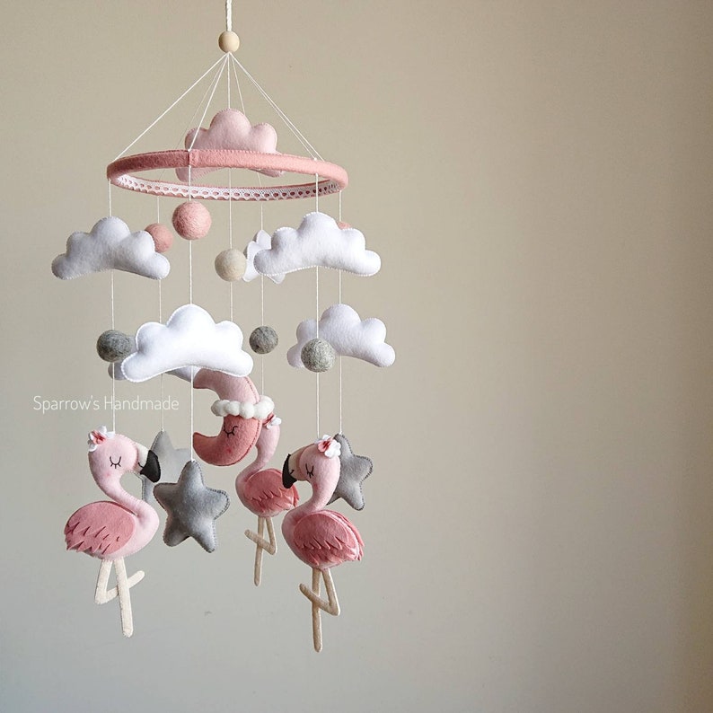 Flamingo Baby Mobile Nursery Mobile Baby Girl Mobile Crib Toys Etsy Flamingo Baby Mobile Nursery Mobile Baby Girl Mobile Crib Toys Etsy