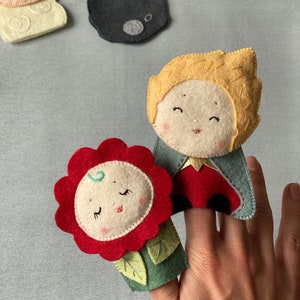 Little Prince finger puppets Puppets play set Kids party favour Baby Shower gift Finger Theater image 3