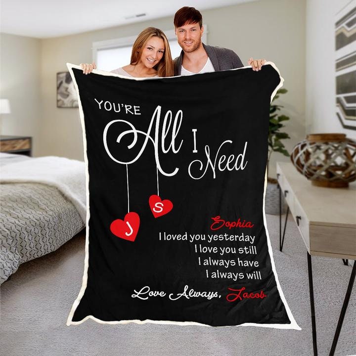 Sie sind alles was ich brauchepersonalisierte Paar Decke mit Etsy