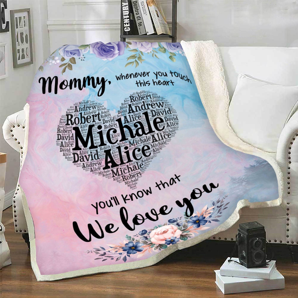 Personalisierte Decke für meine Mutter von Kindern Etsy