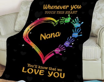 Personalized Nana's Sweatheart Blanket Name Blanket Truck with Hearts Blanket Blanket Custom Blanket Personalized Blanket for Boyfriend Gift for Husband