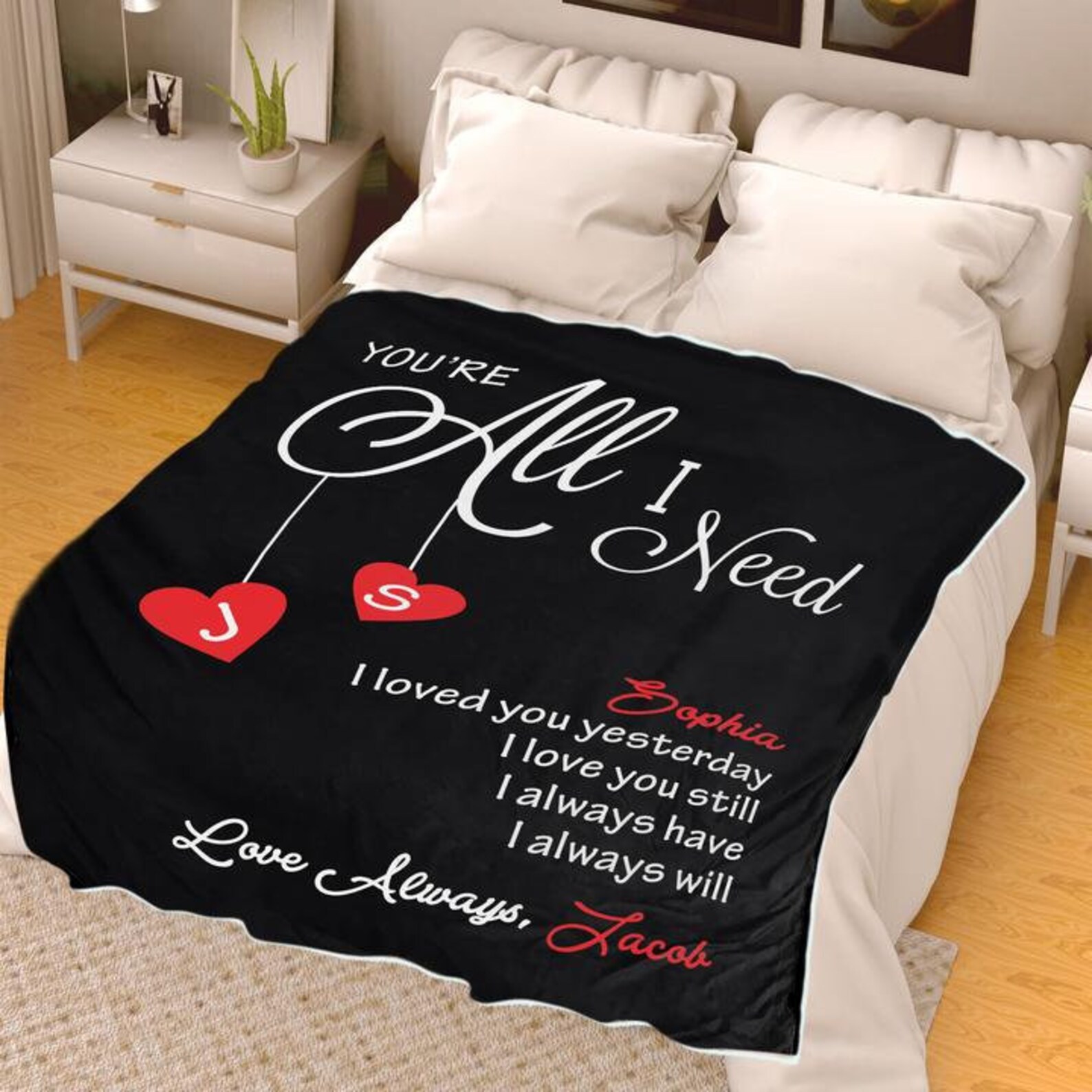 Sie sind alles was ich brauchepersonalisierte Paar Decke mit Etsy