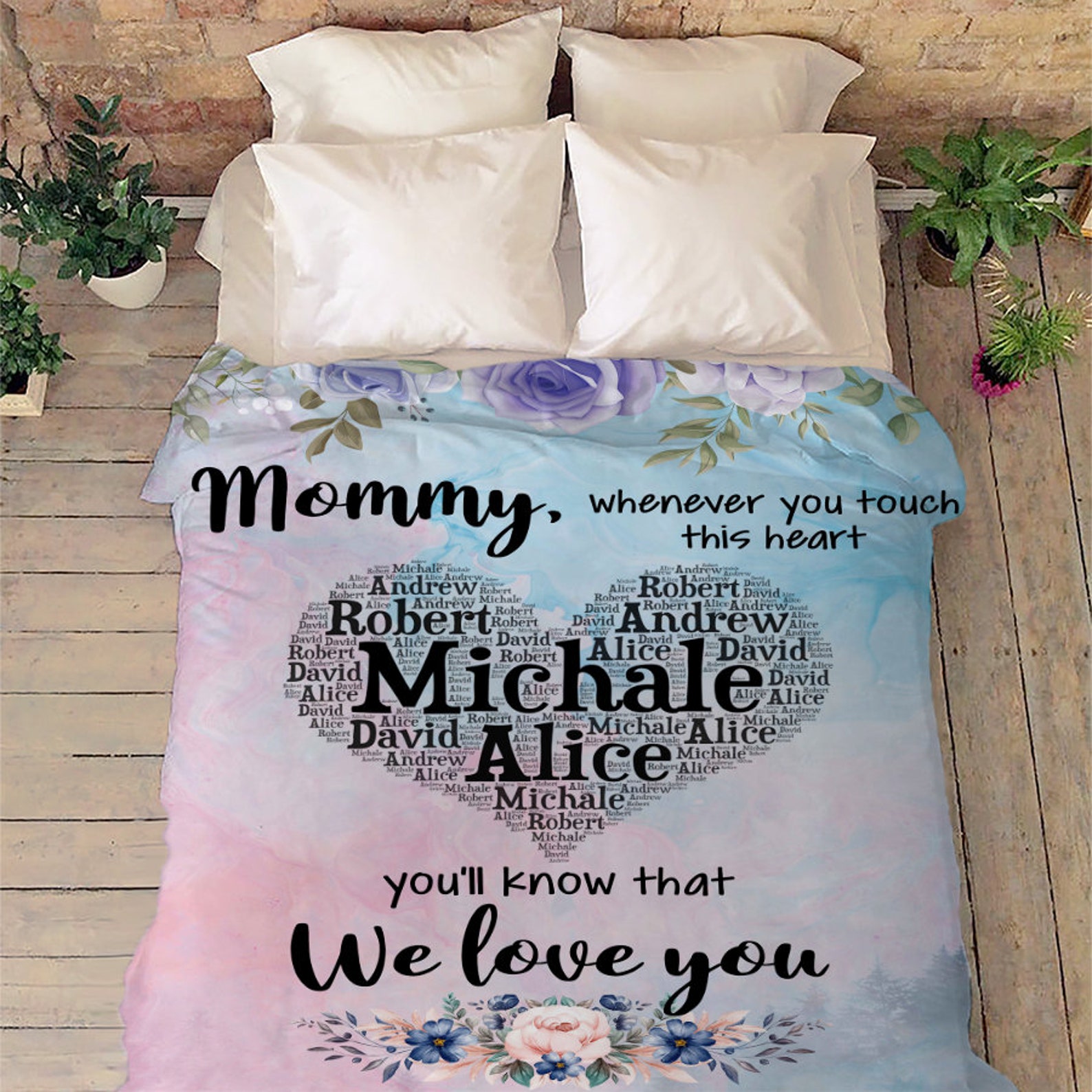Personalized Blanket For My Mom from children personalized Etsy