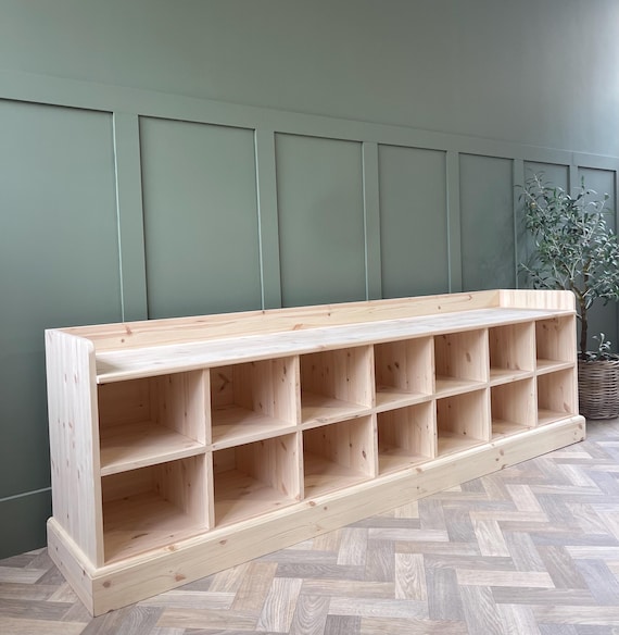 Unpainted, shoe storage, shoe storage bench. Hall bench, window seat, boot room/ cloakroom furniture.