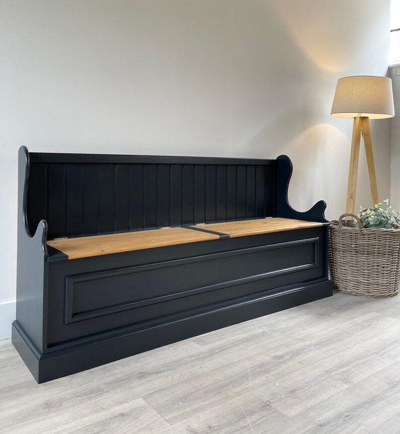 Shoe Storage Bench Monks Bench Large Painted Hallway Bench. Etsy UK