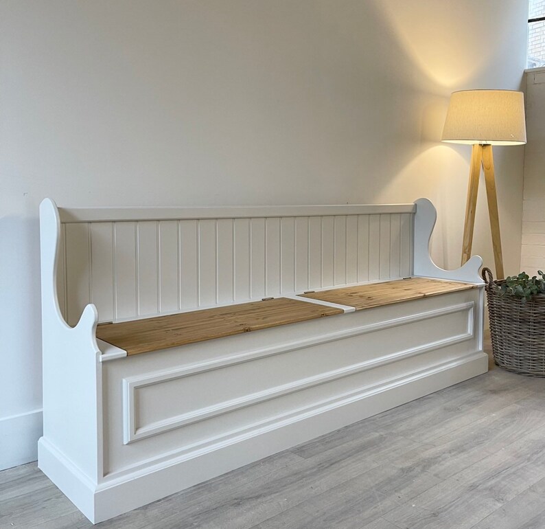 Hall Bench Shoe Storage Bench Monks Bench Large Painted Etsy UK