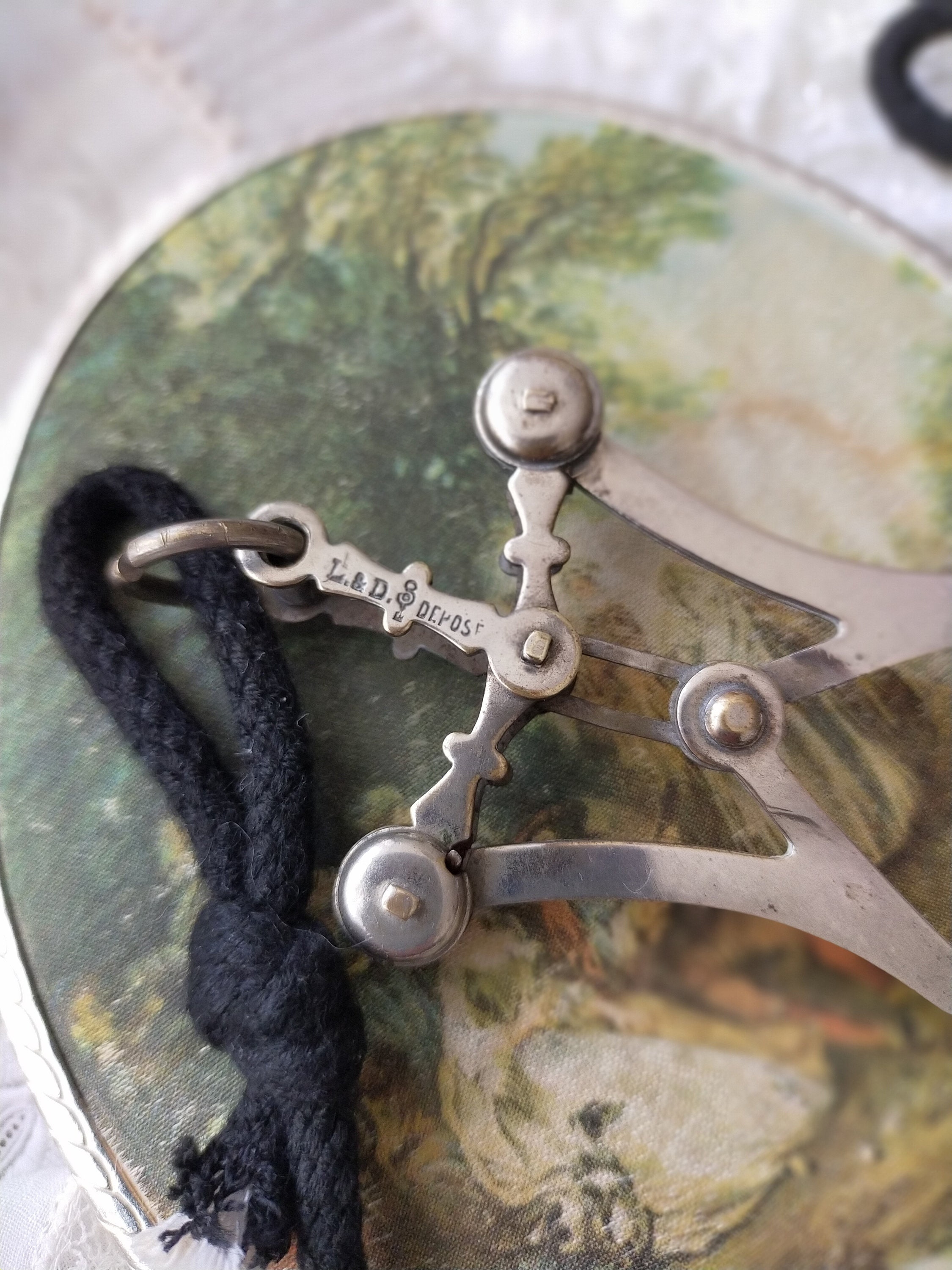 Antique victorian silver skirt lifter 1870/1890 L&D Depose Etsy