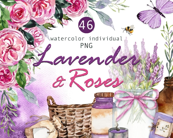 Watercolor Floral clipart Watercolor Garden clipart Watercolor Rose clipart Mothers Day clipart Rustic Wedding Invitation digital png
