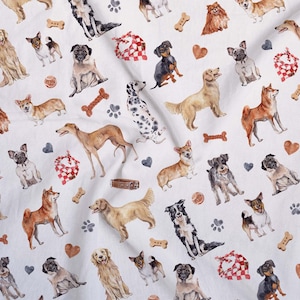 Watercolor Dogs Seamless Pattern Digital Paper Dogs birthday png Cute animals Pets Puppy Farmhouse decor Digital PNG JPG image 4