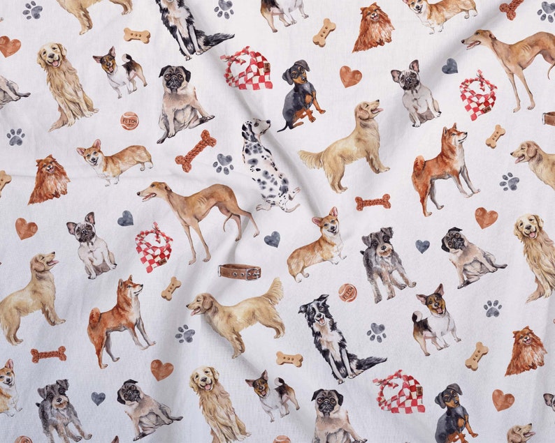 Watercolor Dogs Seamless Pattern Digital Paper Dogs birthday png Cute animals Pets Puppy Farmhouse decor Digital PNG JPG image 4