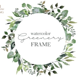 Aquarell Grün Single Frame Hell Smaragd Floral Eukalyptus Kranz Wald Blätter Zweig Hochzeit Einladung Clipart Muttertag png
