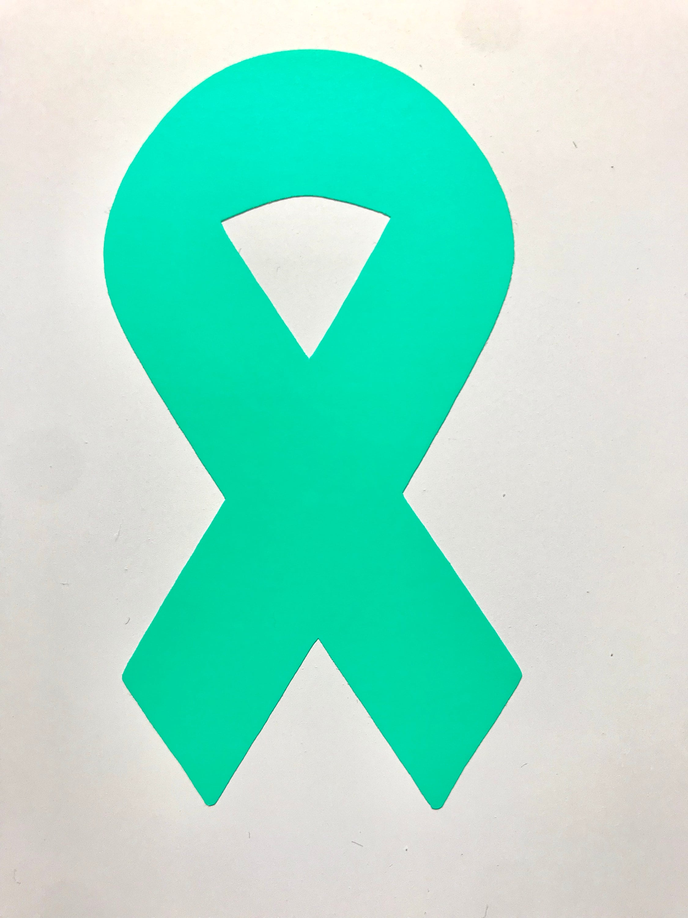 Teal Awareness Ribbon Decal Ovarian Thyroid Anxiety OCD Etsy