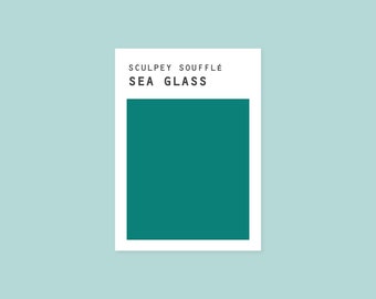 Polymer Clay Color Recipe - Sculpey Souffle Copy Cat Sea Glass - Polymer Clay Color Dupe - Sculpey Clay Color Mixing - Digital download