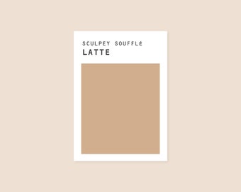 Receta de color de arcilla polimérica - Sculpey Souffle Copy Cat Latte - Dupe de color de arcilla polimérica - Mezcla de colores de arcilla Sculpey - Descarga digital