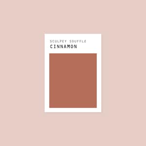 Polymer Clay Color Recipe - Sculpey Souffle Copy Cat Cinnamon - Polymer Clay Color Dupe - Sculpey Clay Color Mixing - Digital download