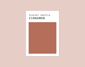 Polymer Clay Color Recipe - Sculpey Souffle Copy Cat Cinnamon - Polymer Clay Color Dupe - Sculpey Clay Color Mixing - Digital download