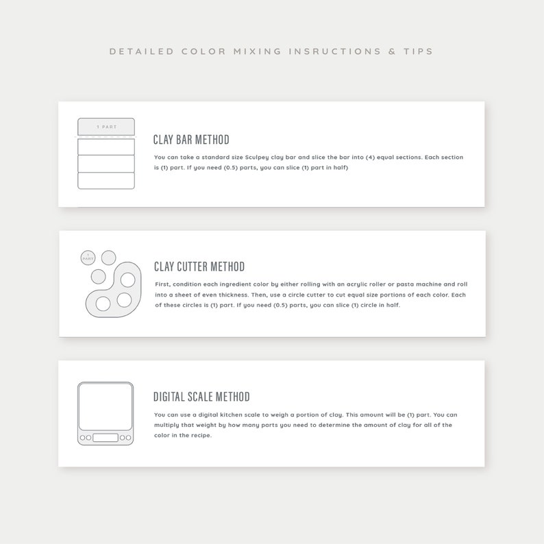 Polymer Clay Color Recipe Southwest Terracotta Polymer Clay Color Guide Sculpey Clay Color Mixing Digital download Spring Palette image 5