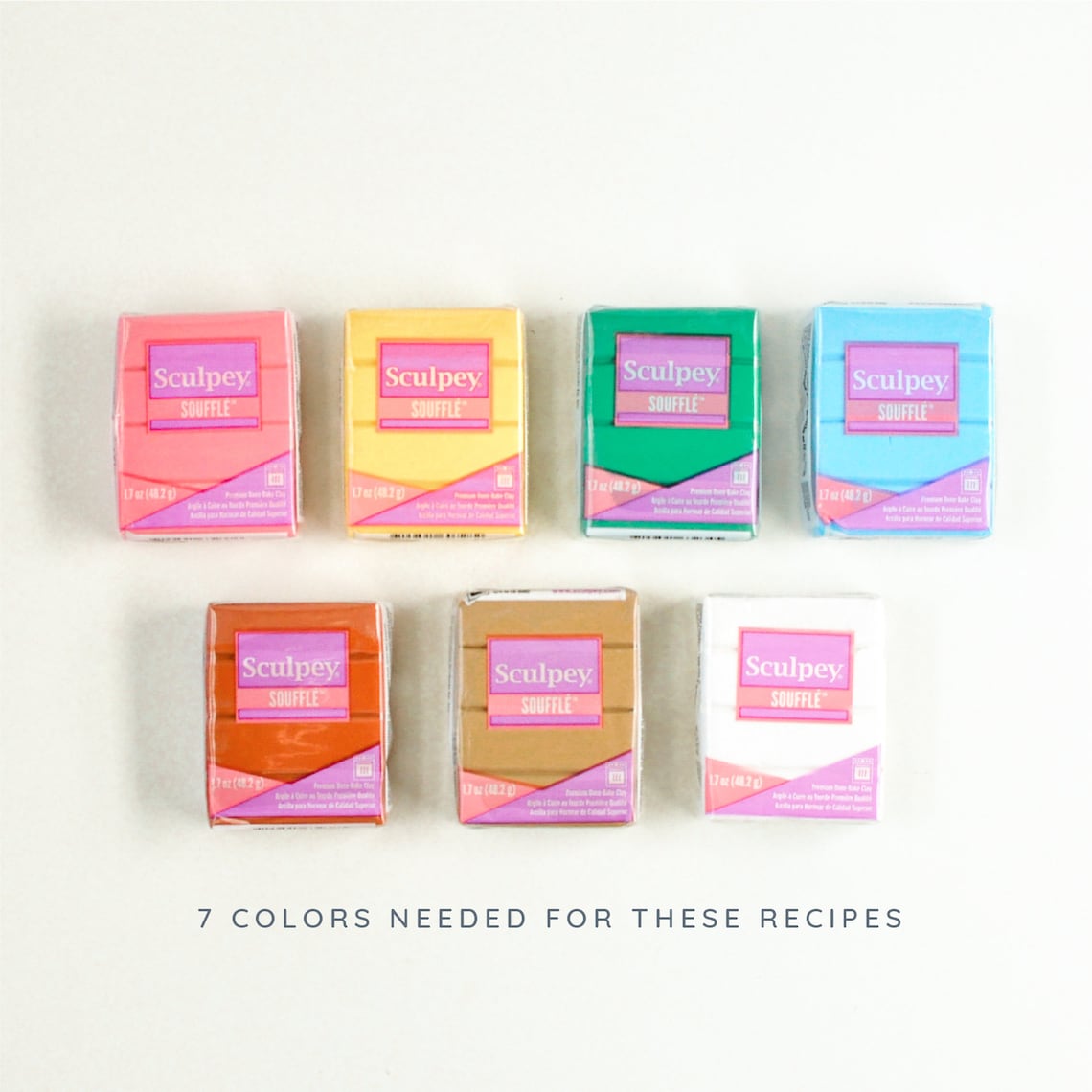 Polymer Clay Color Recipe Soft Pastels Polymer Clay Color Etsy