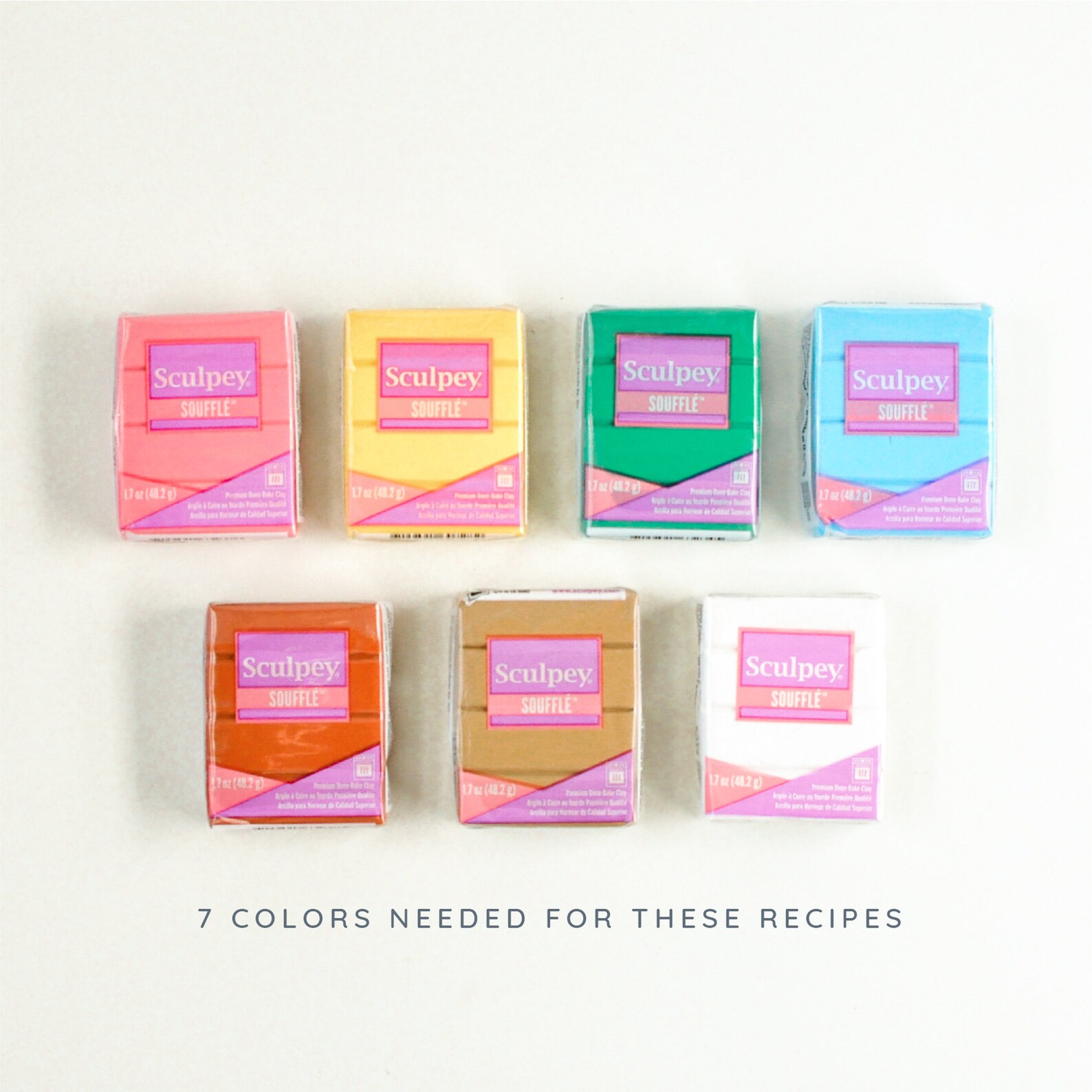 Polymer Clay Color Recipe Soft Pastels Polymer Clay Color Etsy